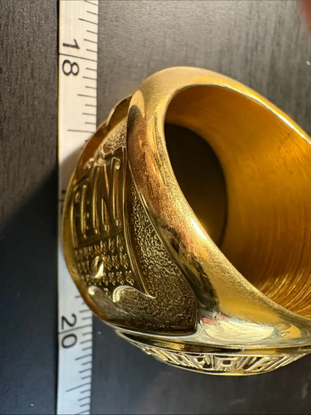 Gold Tone  Redskins Enamel Men's Championship-Style Ring, Paperweight